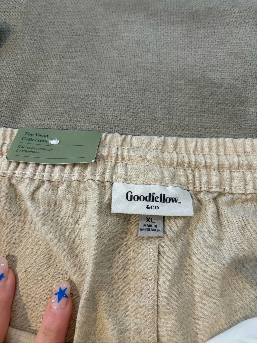 Goodfellow & Co Natural Drawstring Linen-Blend Joggers